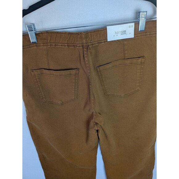 Kensie Jeans Women 12/31 Brown High Waist Wide Leg Pockets Boho Jeans Ankle NWT - Picture 10 of 16